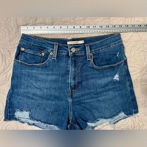 Levi's High Waist Blue Denim Shorts Size 30/10